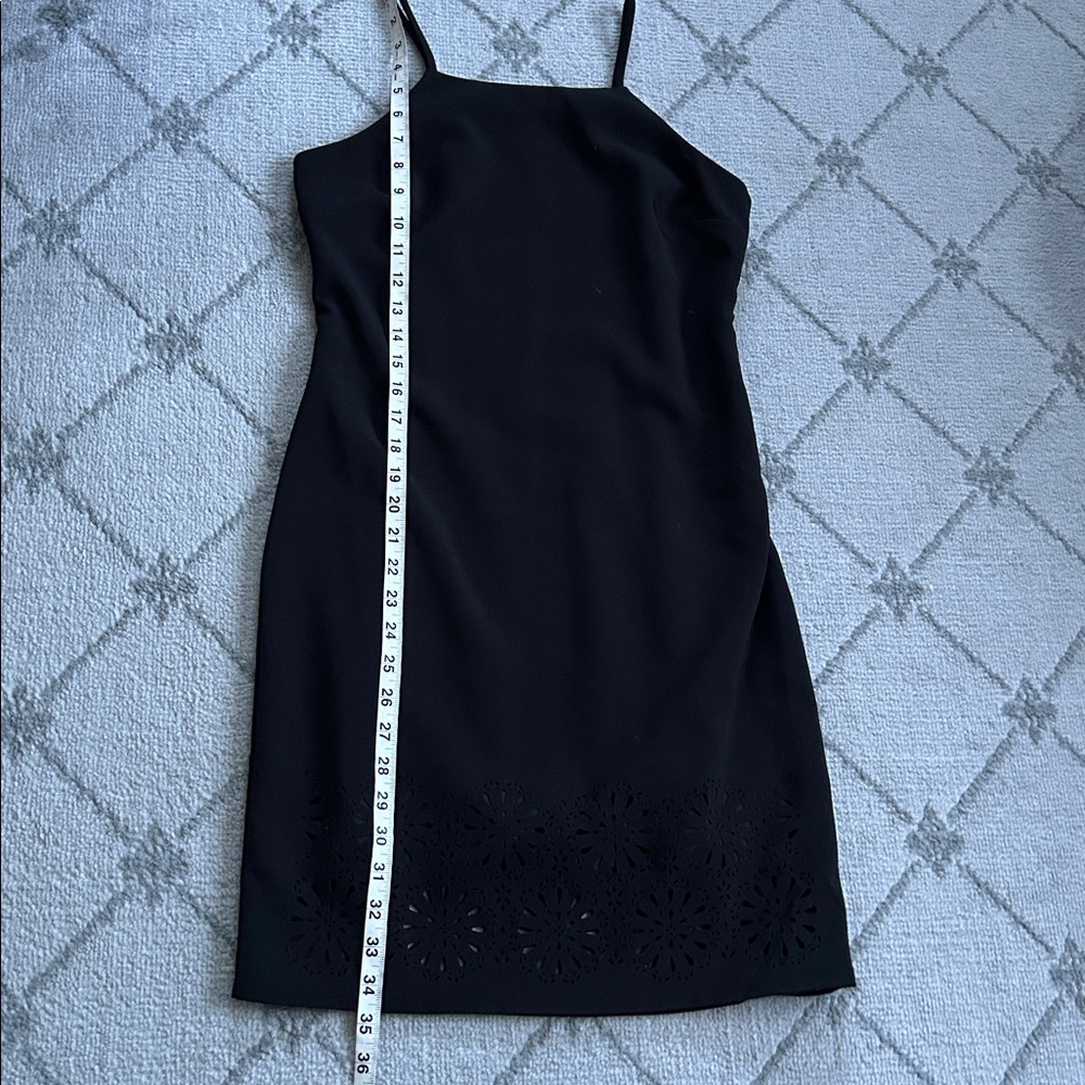 Banana Republic Black Laser Cut Floral Mini Dress - Picture 6 of 10